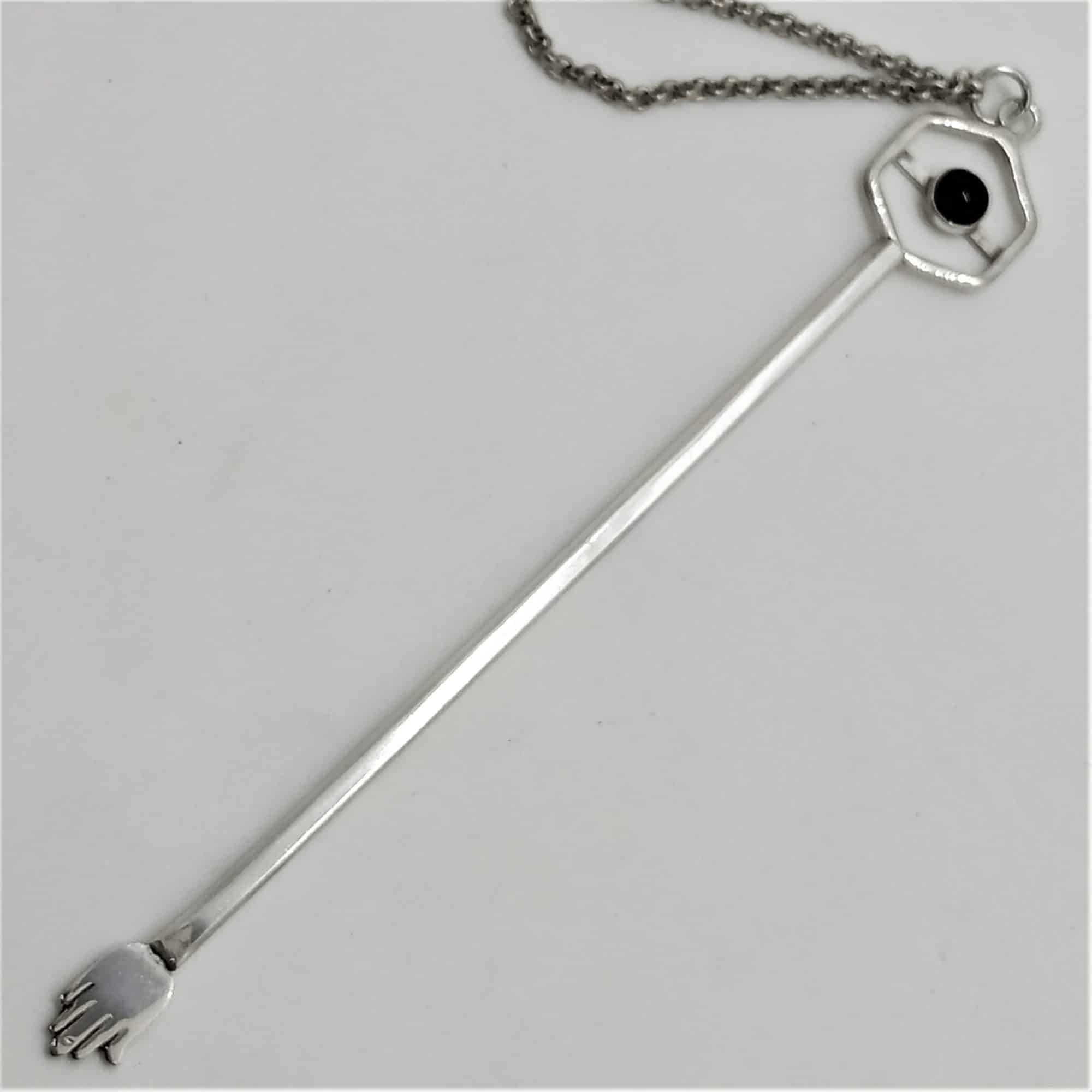 Silver Torah Pointer Hexagon shape designed and handmade by Samy Ghatan Katan . You can have a Hebrew name hand engraved on Yad.