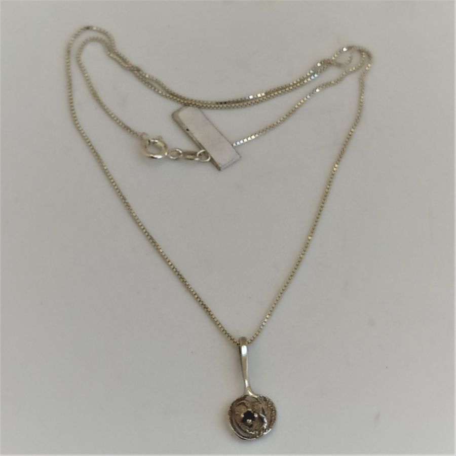 Silver Pendant Rose Flower - Image 4
