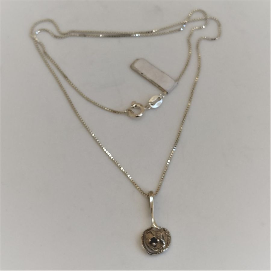 Silver Pendant Rose Flower - Image 6
