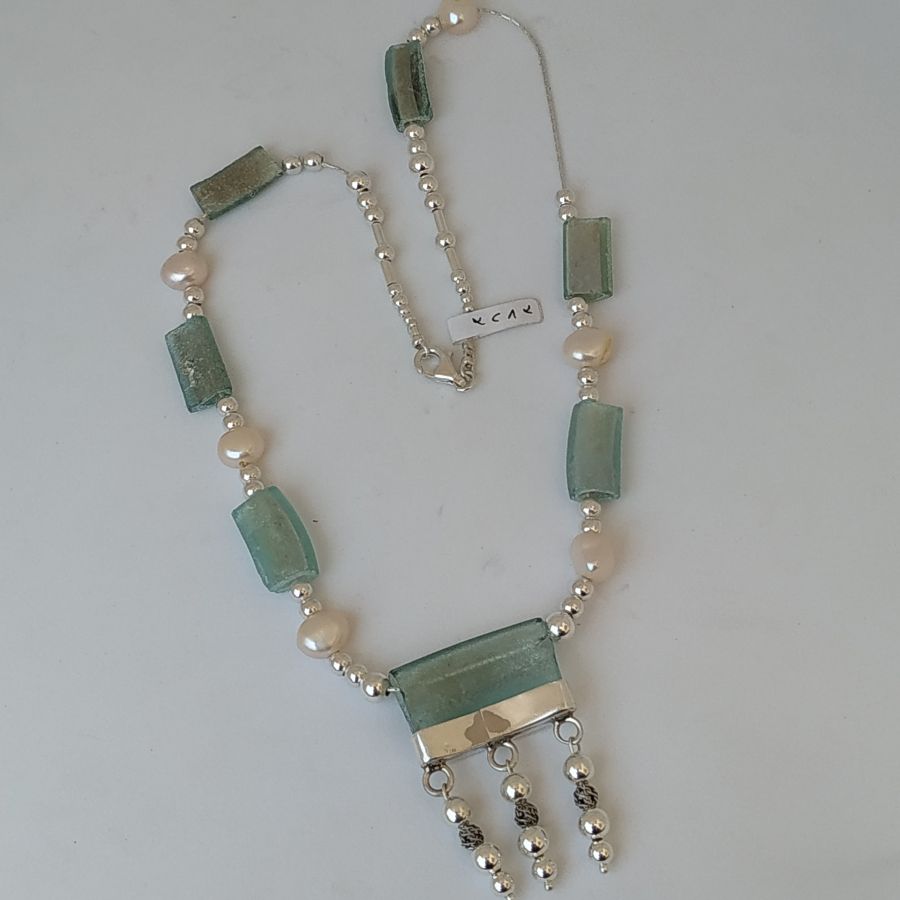 Silver Roman Glass Necklace* - Image 3