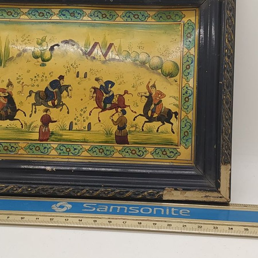 Vintage Polo Painting Framed - Image 3