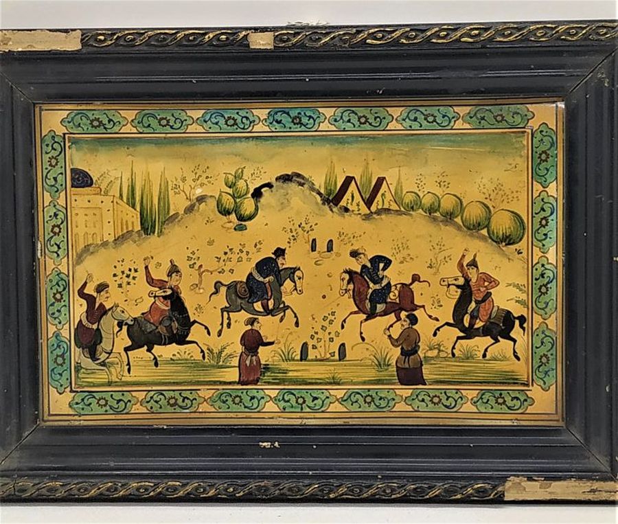 Vintage Polo Painting Framed - Image 7
