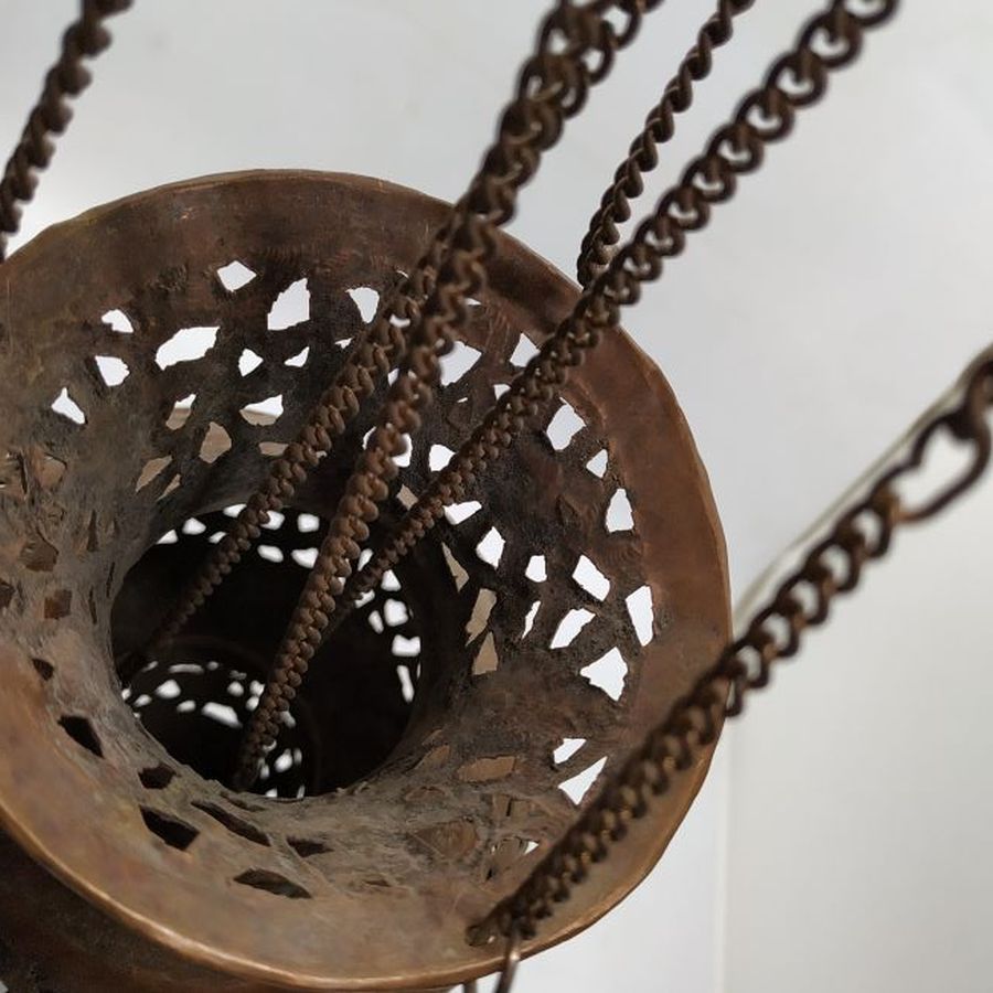 Vintage copper hanging lantern - Image 6