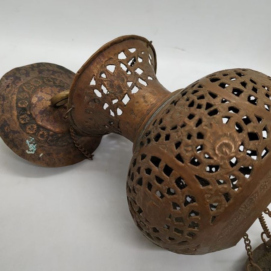 Vintage copper hanging lantern - Image 8