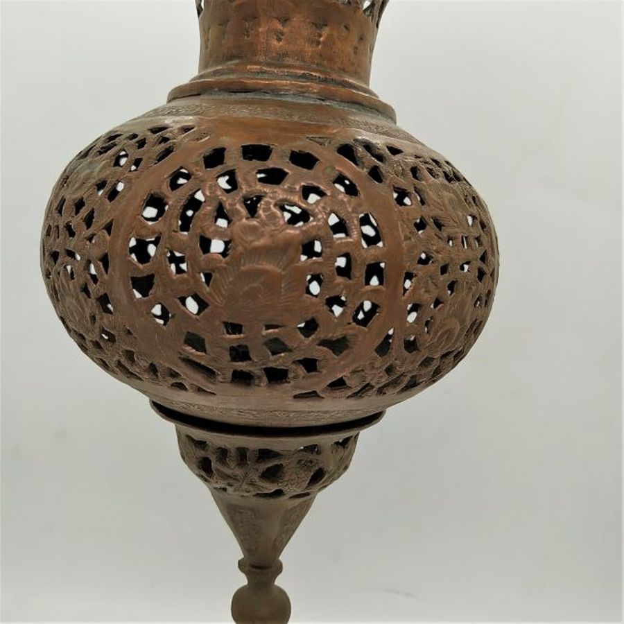 Vintage copper hanging lantern - Image 9