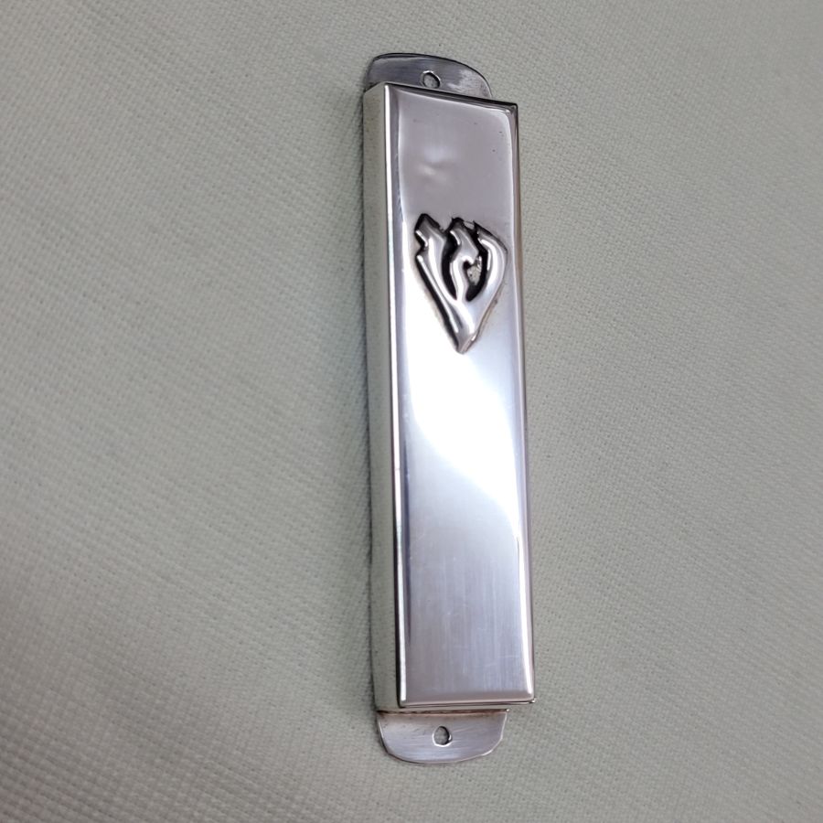 Rectangular Mezuzah Smooth Silver - Image 5