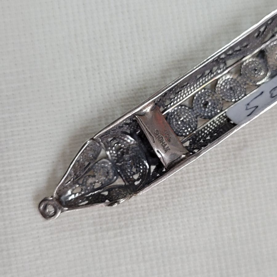 Mezuzah Silver Crown Filigree - Image 5