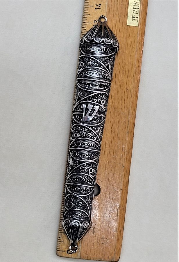 Mezuzah Half Round Filigree - Image 3