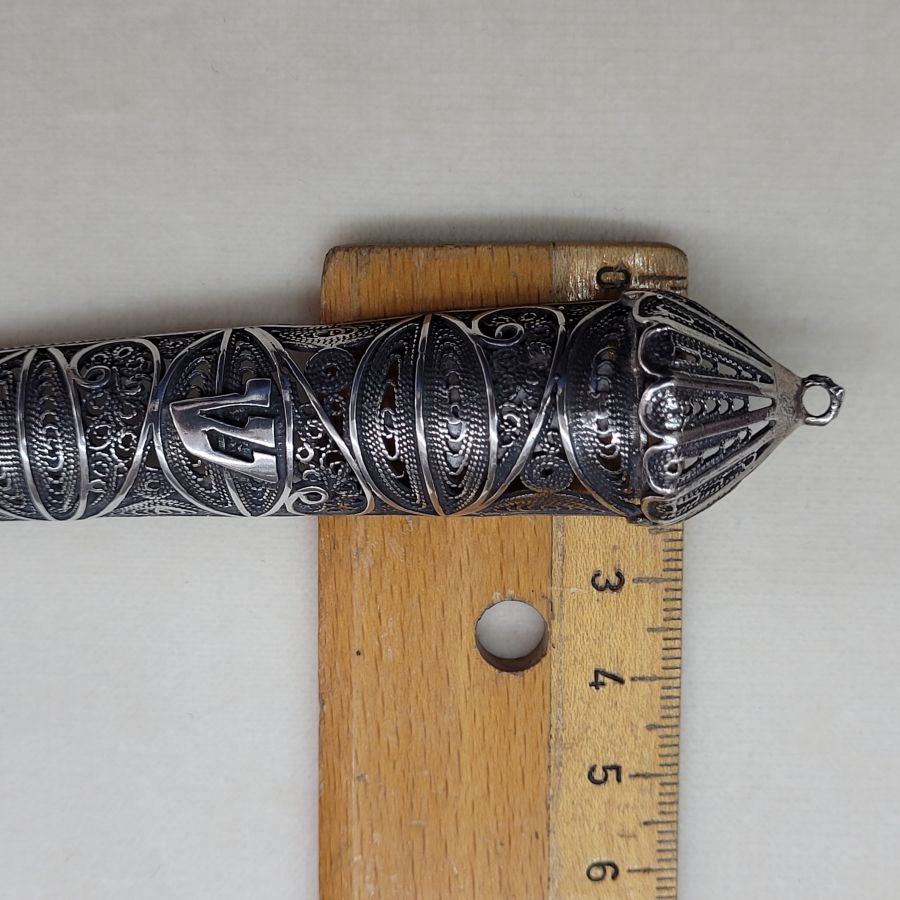 Mezuzah Half Round Filigree - Image 4