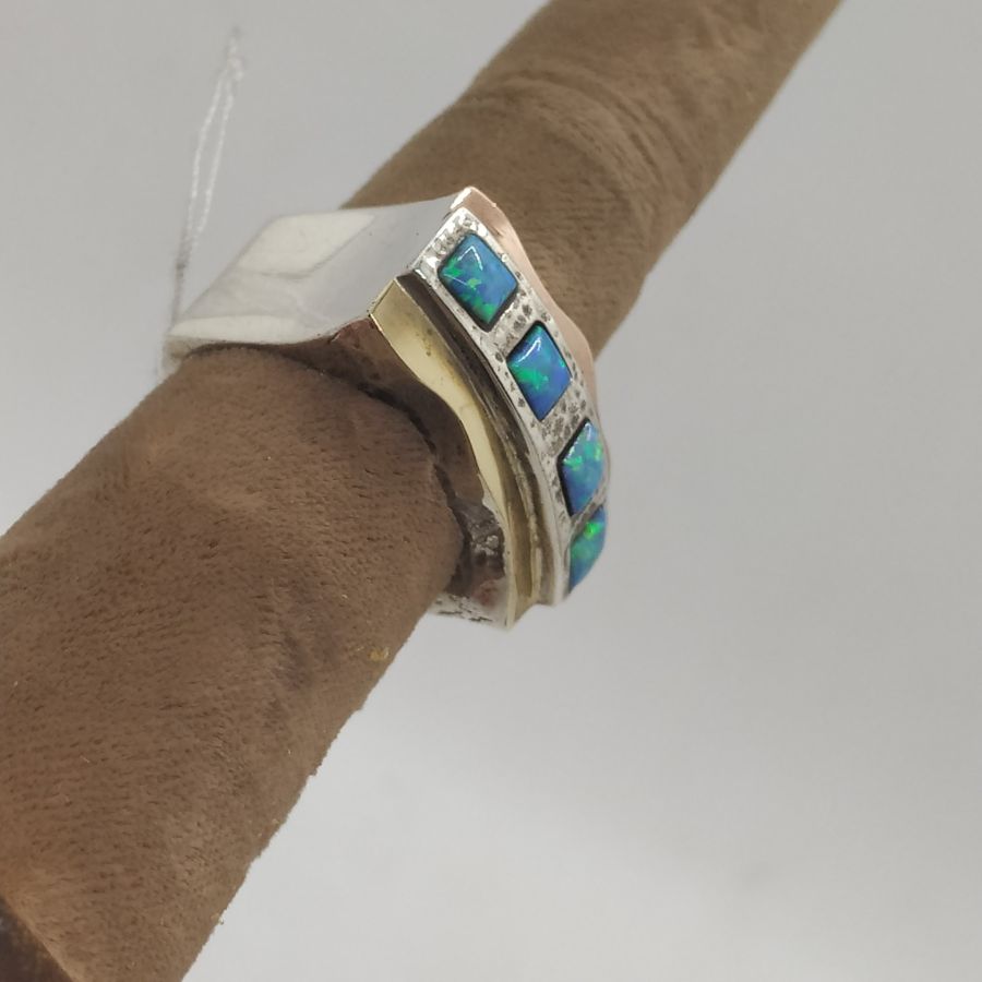 Opal Ring Gold Silver - Image 8