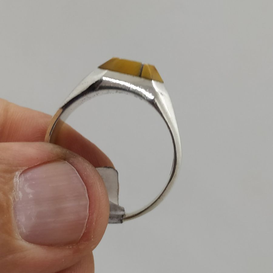 Tiger's Eye Man Ring - Image 6