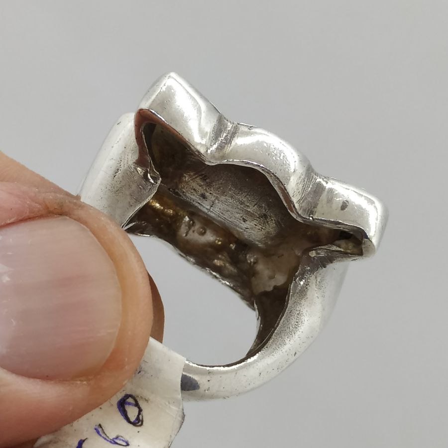 Abstract Gold Silver Ring - Image 3