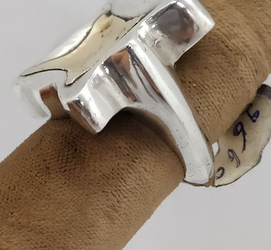 Abstract Gold Silver Ring - Image 6