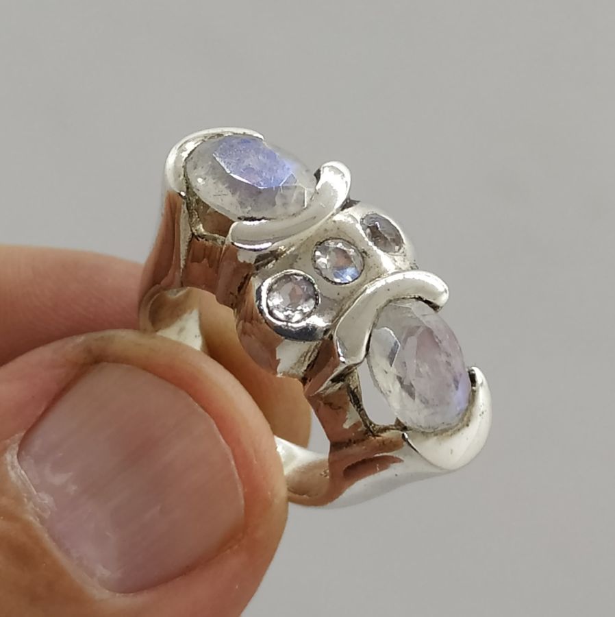Labradorite Zircon Stones Ring - Image 4