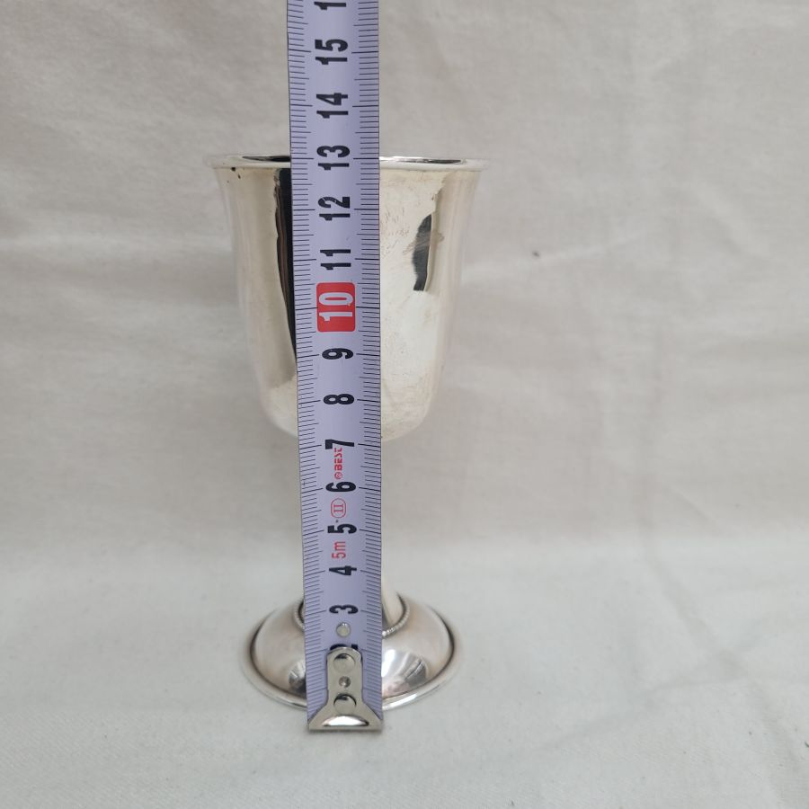 Silver Kiddush goblet smooth - Image 3