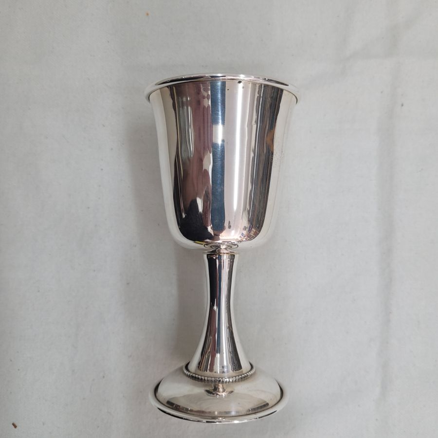 Silver Kiddush goblet smooth - Image 6