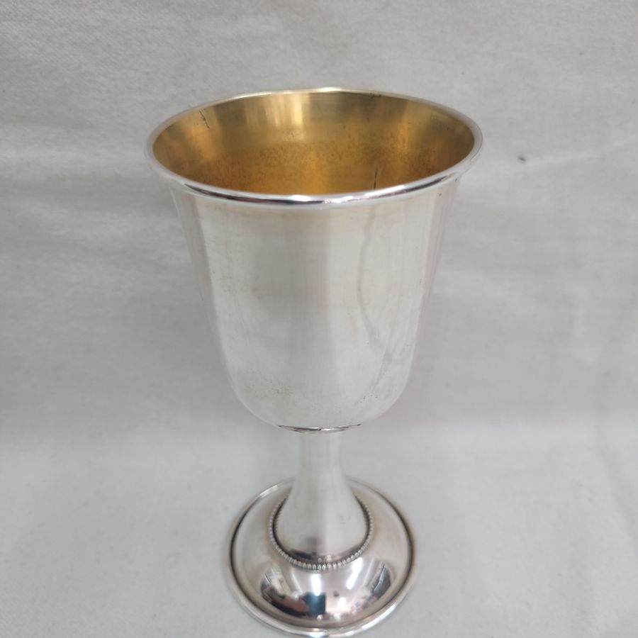 Silver Kiddush goblet smooth - Image 8