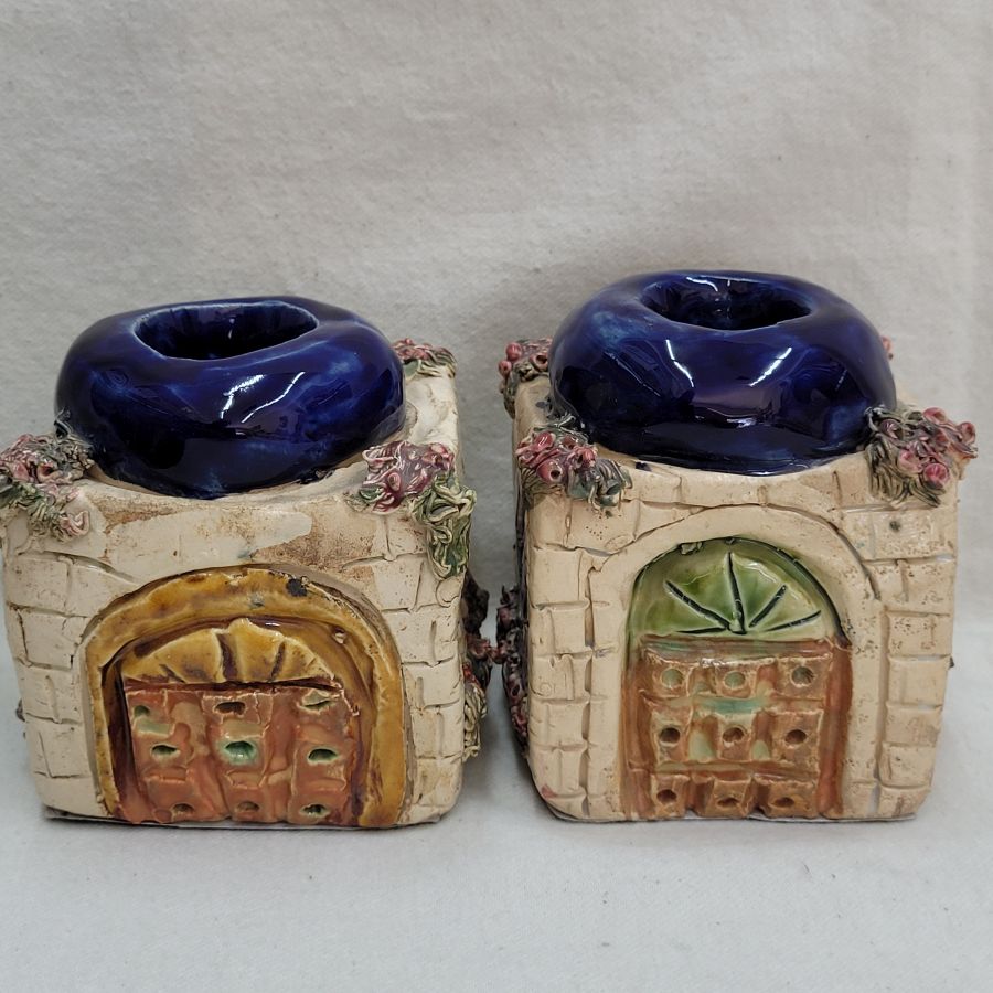 Dar Ceramic Shabbat Candleholders - Image 5
