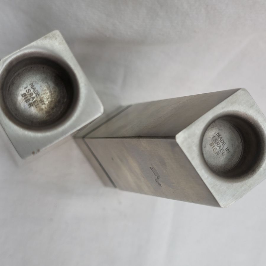 Stainless Steel Sabbath Candlesticks - Image 4
