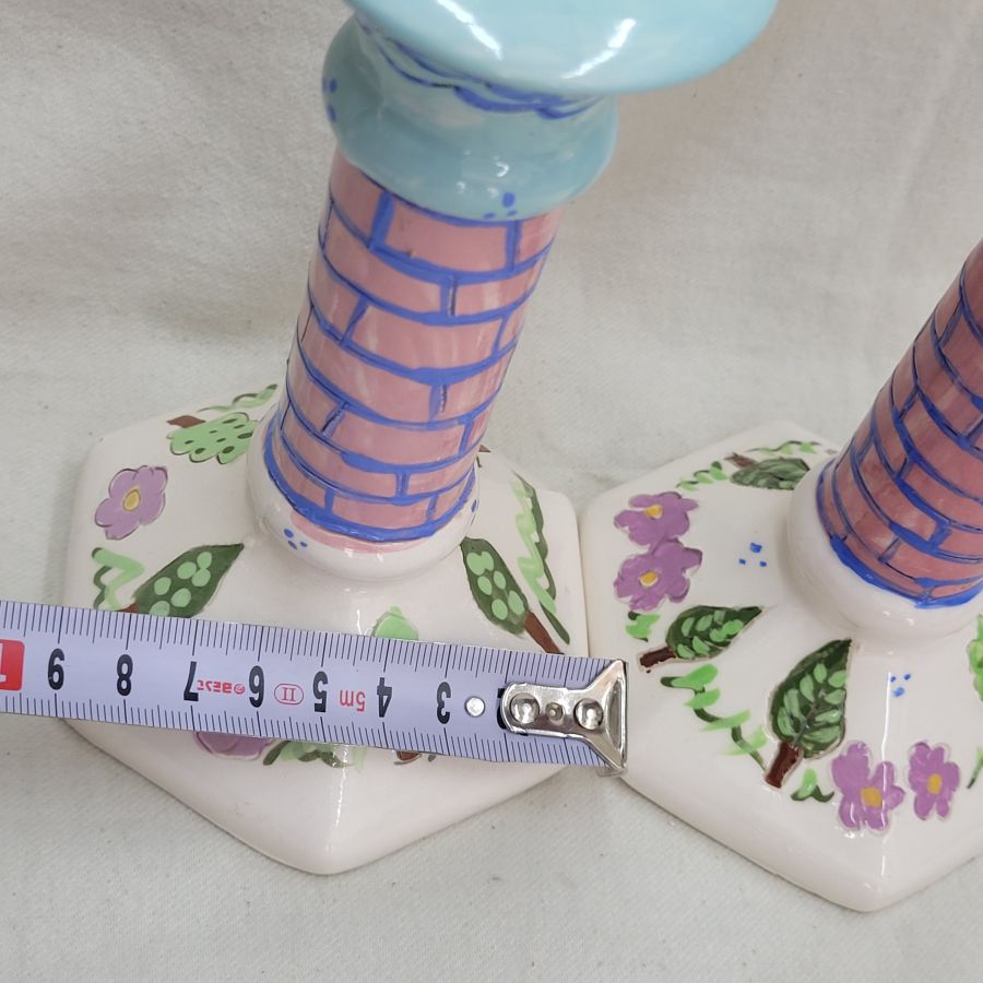 Sabbath Candlesticks Glazed Ceramic - Image 3