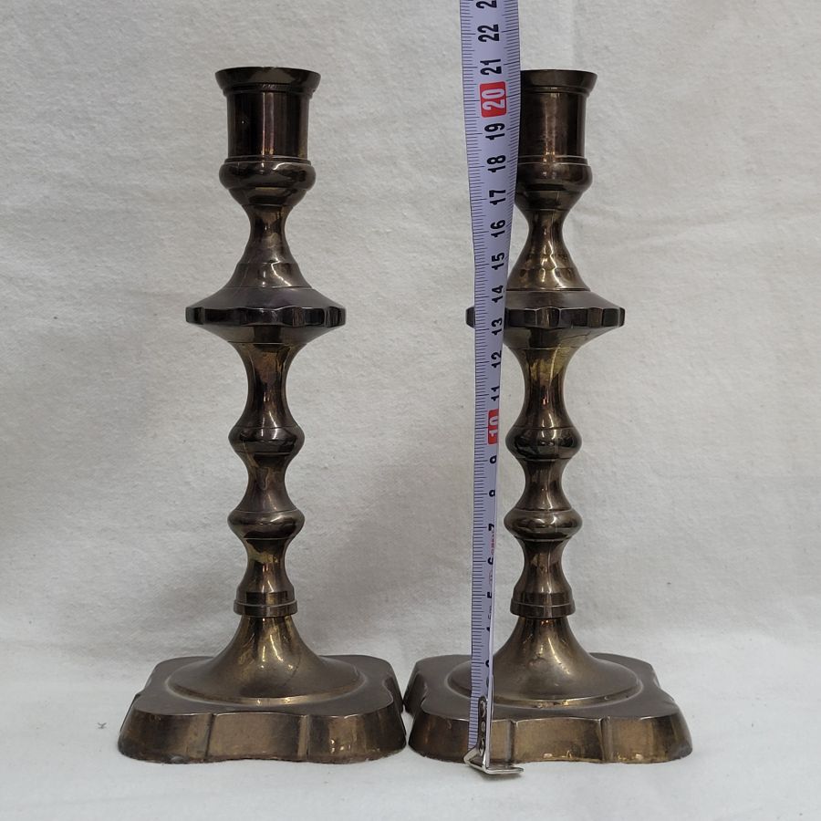 Sabbath Candlesticks Brass Vintage* - Image 3