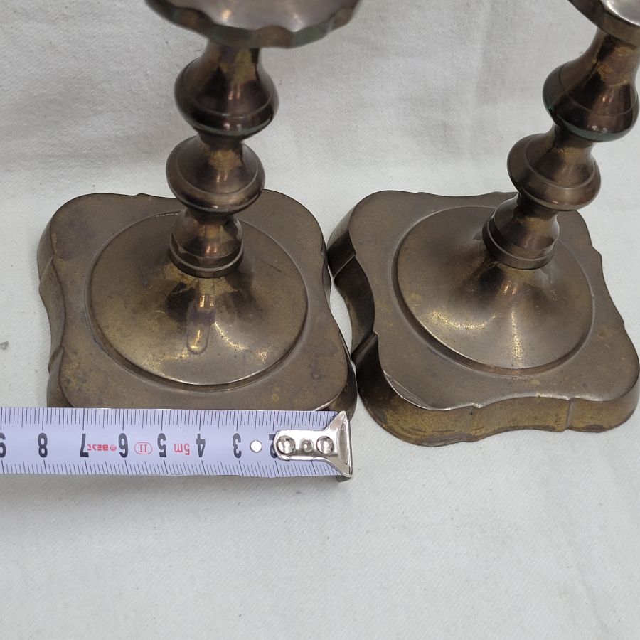 Sabbath Candlesticks Brass Vintage* - Image 4