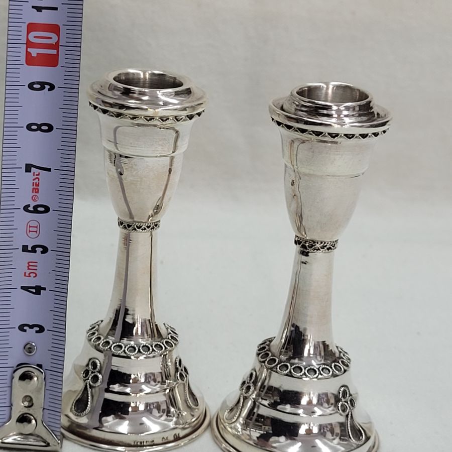 Filigree Bath Mitzvah Candlesticks - Image 4
