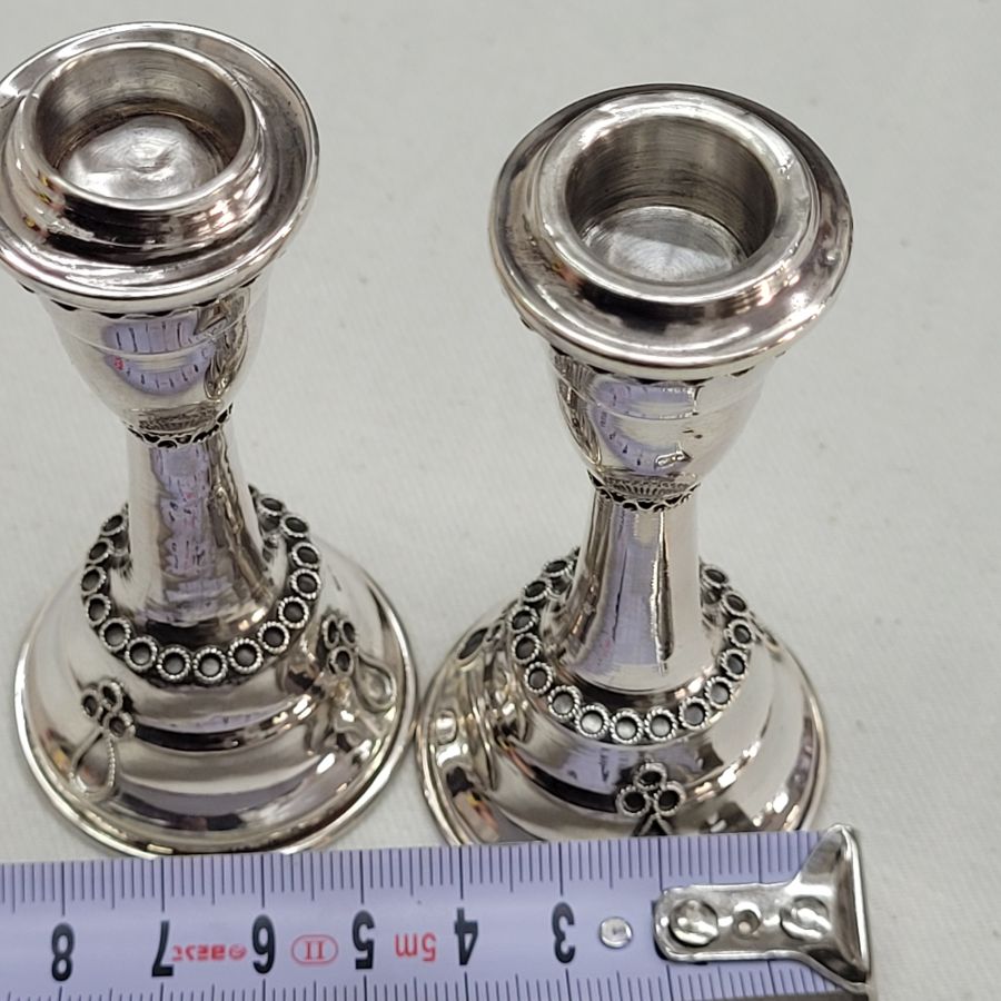 Filigree Bath Mitzvah Candlesticks - Image 5