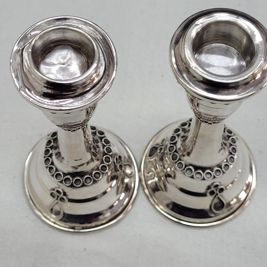 Filigree Bath Mitzvah Candlesticks - Image 6
