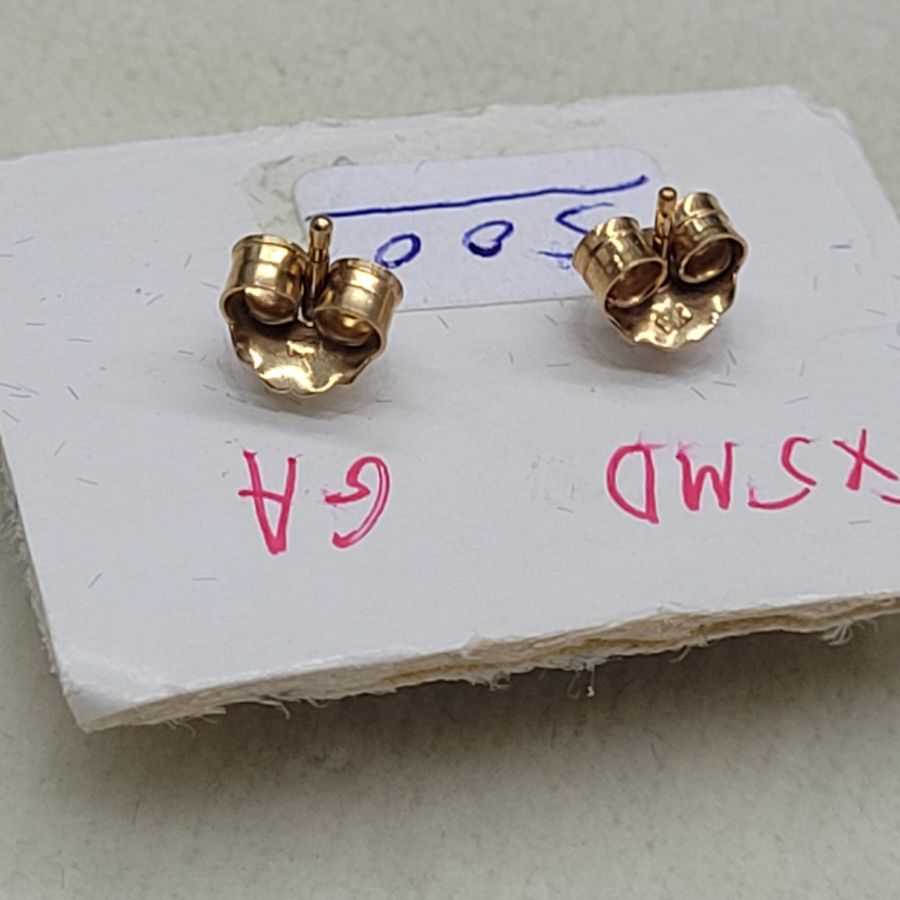 MagenDavid Stud Earrings Garnets - Image 5