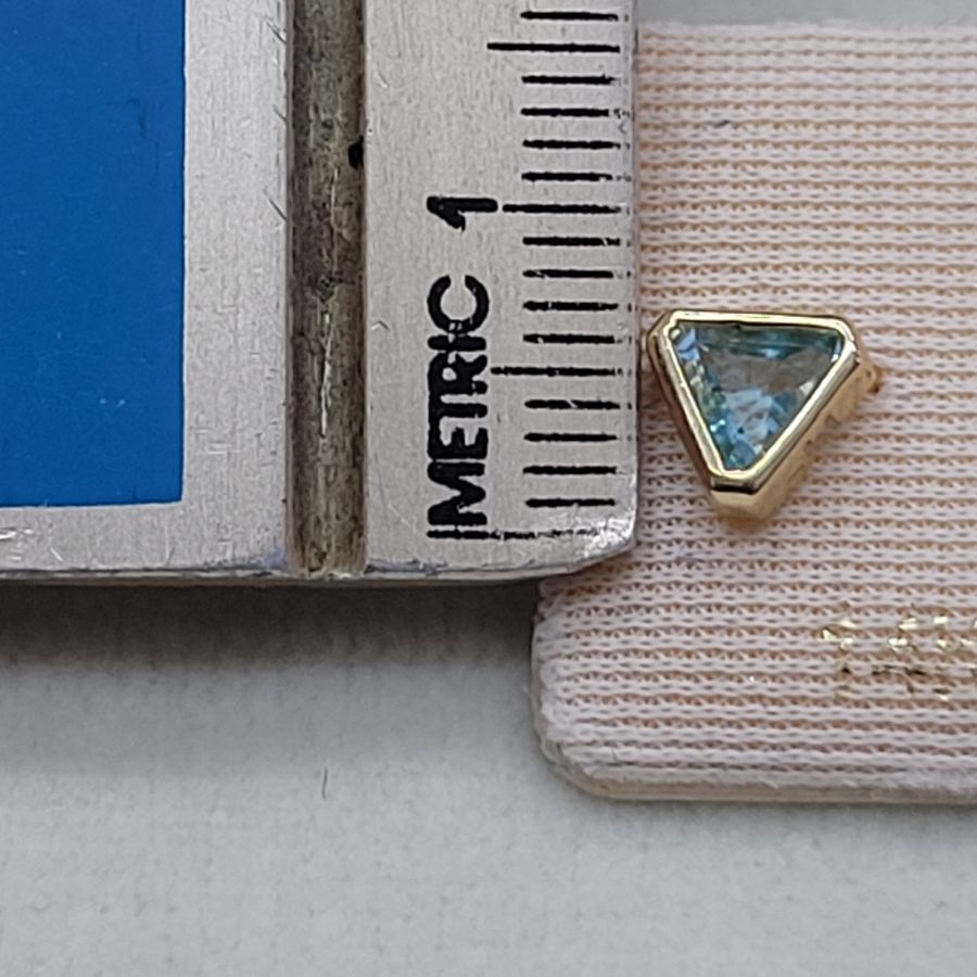 Blue Topaz Stud Earrings - Image 3
