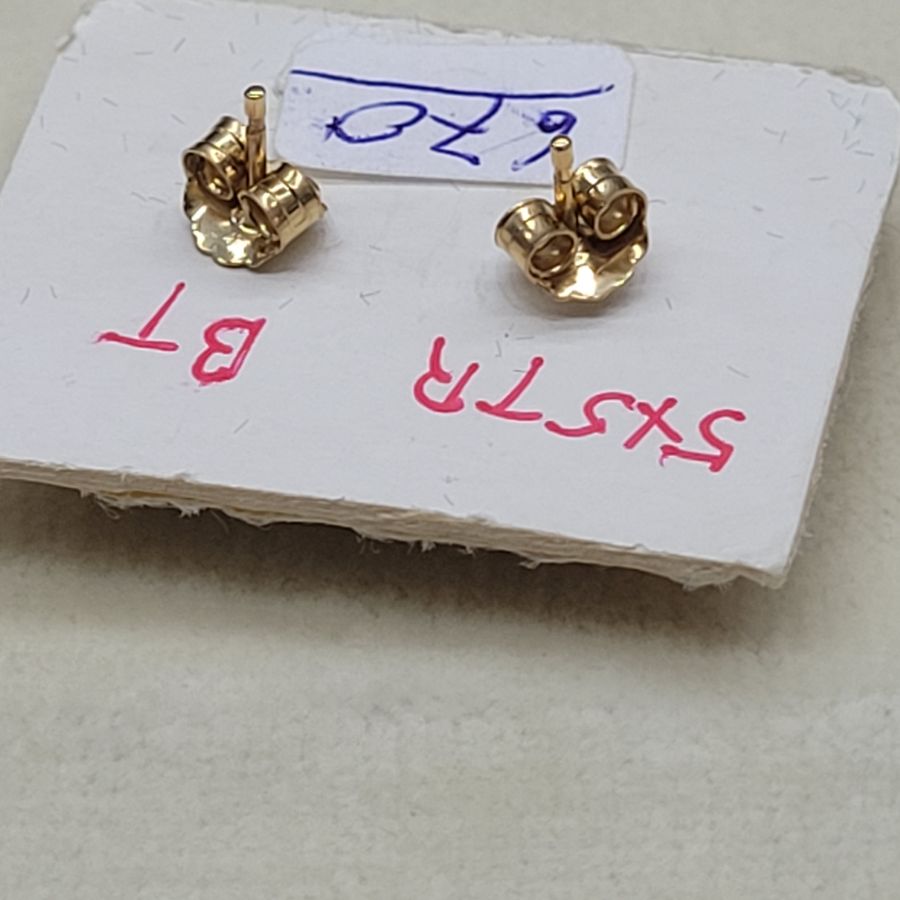 Blue Topaz Stud Earrings - Image 5