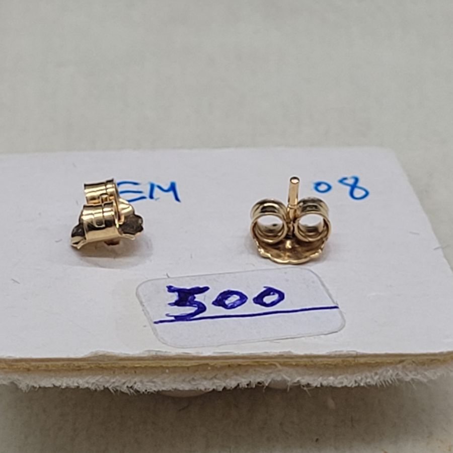 Emerald Pearl Stud Earrings - Image 5