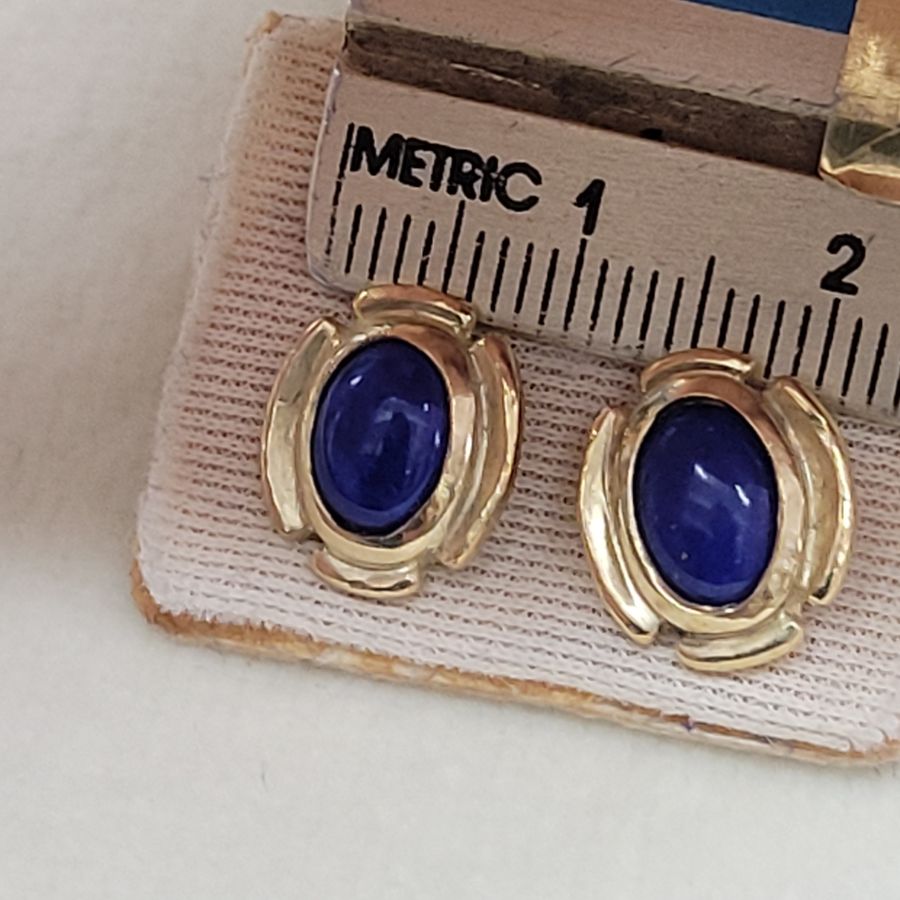 Stud Earrings Lapis Lazuli - Image 4