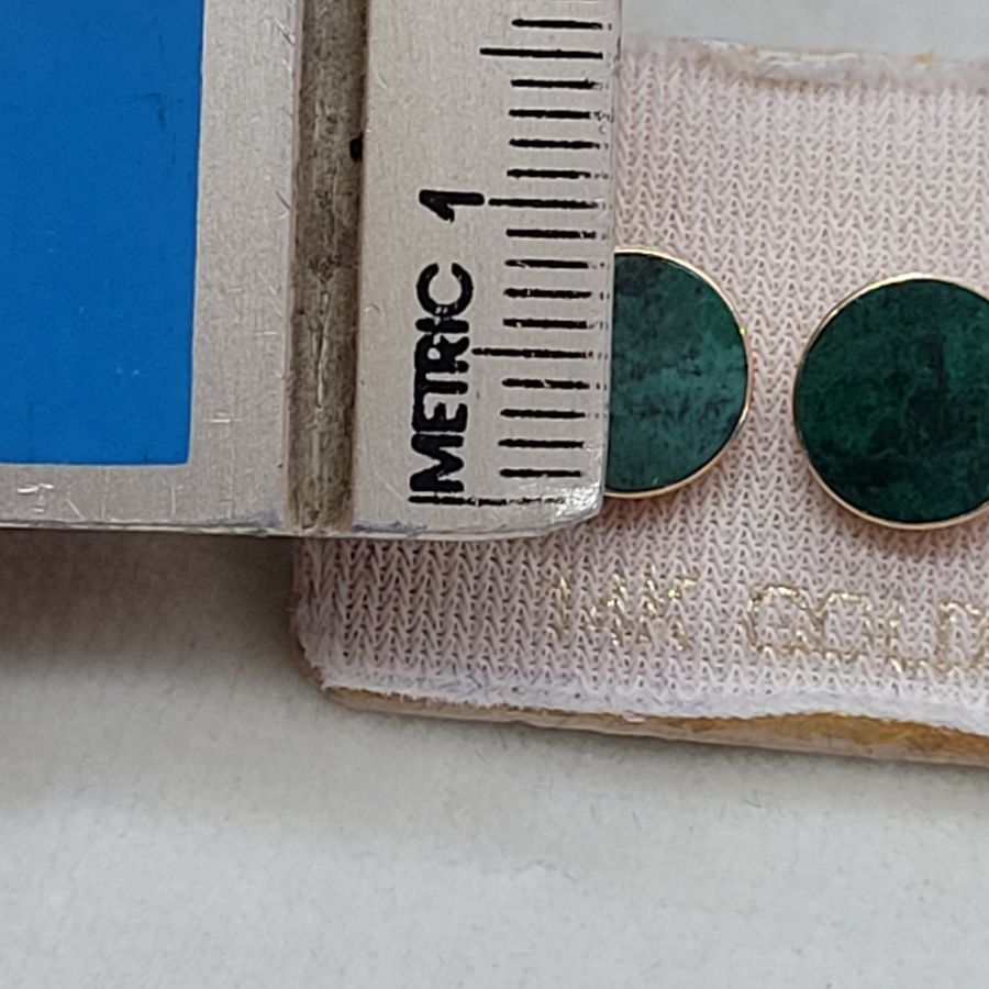 Round Stud Earrings Flat - Image 3