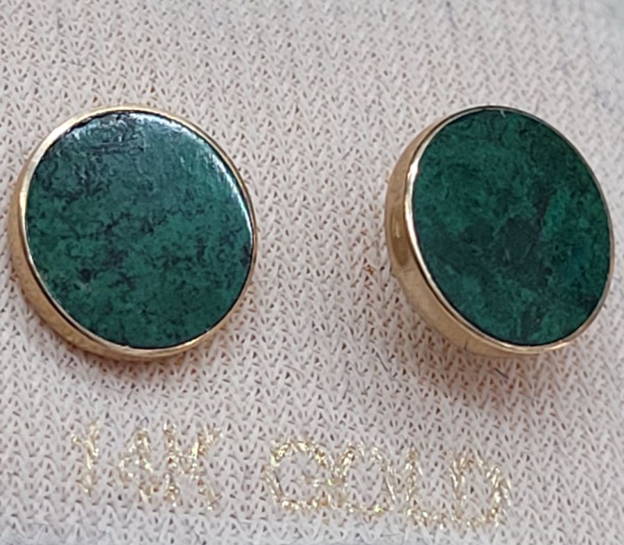 Round Stud Earrings Flat - Image 5