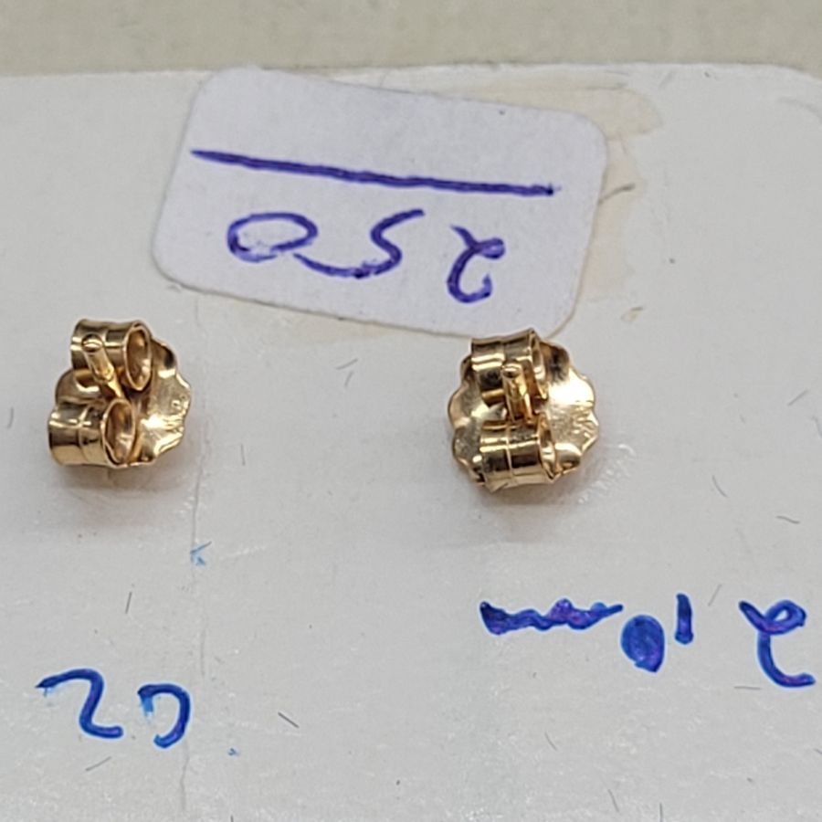 Stud Earrings White Zircons - Image 3