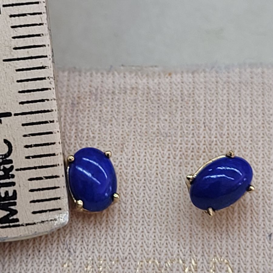 Lapis Lazuli Stud Earrings - Image 3