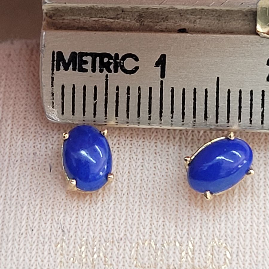 Lapis Lazuli Stud Earrings - Image 4