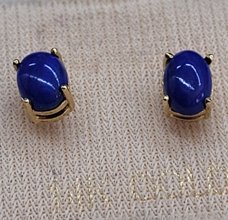 Lapis Lazuli Stud Earrings - Image 6