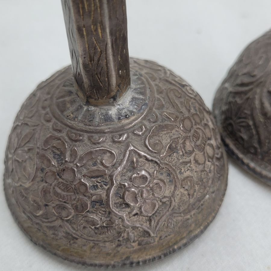 Silver Sabbath Candlesticks Floral - Image 6