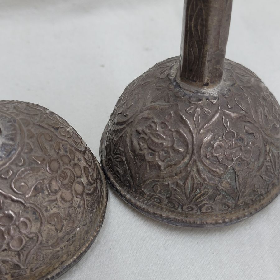 Silver Sabbath Candlesticks Floral - Image 7