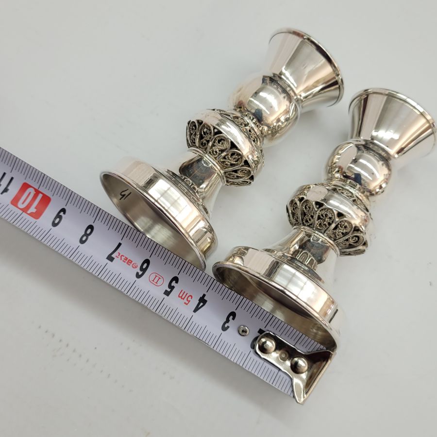 Filigree Bath Mitzvah Candleholders - Image 3