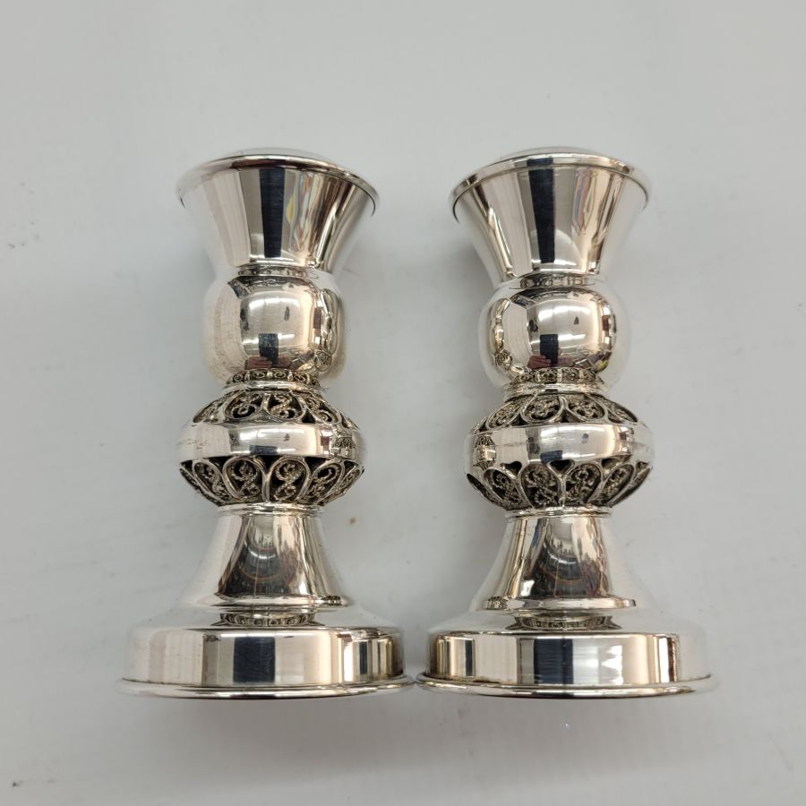 Filigree Bath Mitzvah Candleholders - Image 6