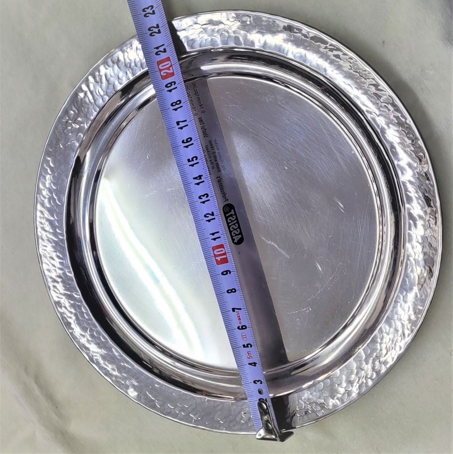 Hammered Kiddush Cup Saucer - Image 2