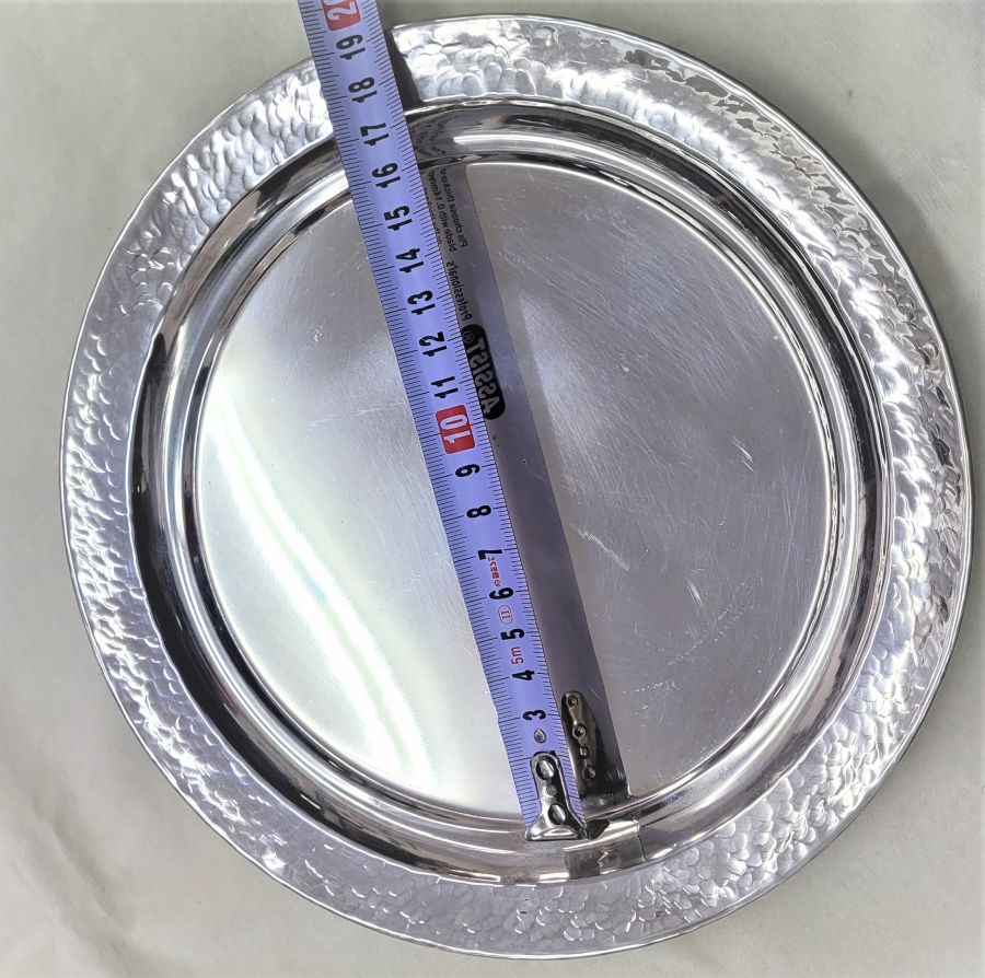 Hammered Kiddush Cup Saucer - Image 3