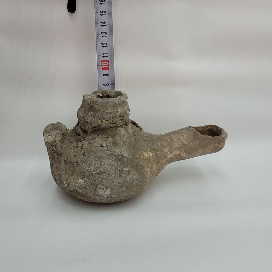 Roman Pottery Oil Lamp - Image 4