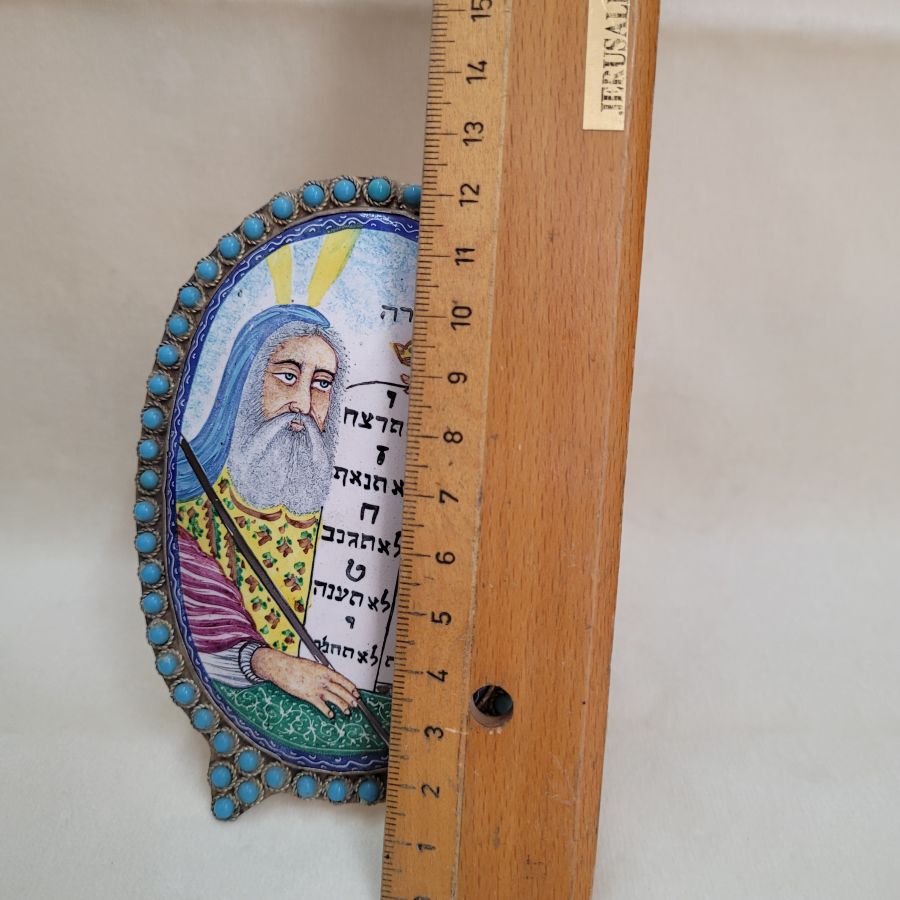 Enamel Painting Framed Moses - Image 4