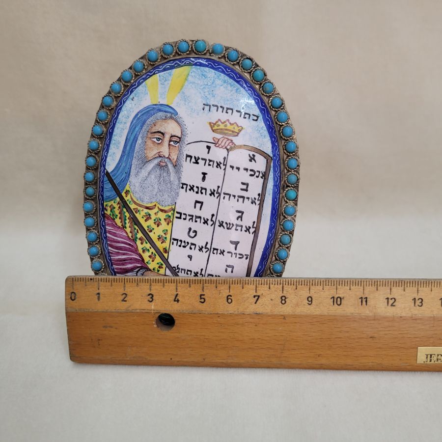 Enamel Painting Framed Moses - Image 5