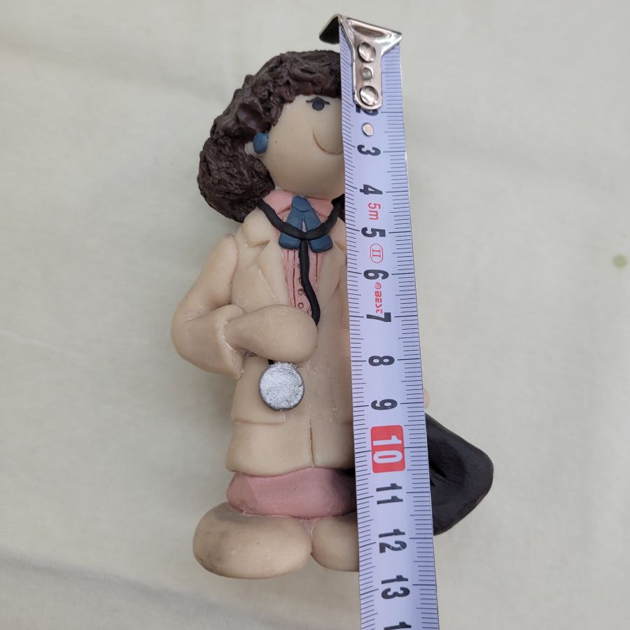 Woman Doctor Ceramic Sculpture - Image 3